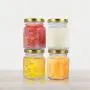 24 Pack Hexagon 3 oz 90 ml Mini Glass Canning Jars Jam Jars with Lids for Sauce,Honey,Candies,Baby Foods,Wedding,DIY Magnetic Spice Jars（Comes with gold lids）