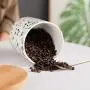 Keramik-Aufbewahrungskrügle mit Bambuschachbrett, luftdichte Deckel, für Tee, Kaffee, Gewürze, Zucker, Mehl (750ml/1350ml/1650ml) (1:125x100mm)