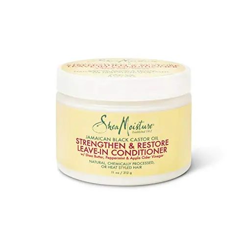 SheaMoisture Jamaika Schwarzkastanienöl Spülung für stark verarbeittes, beschädigtes Haar 100 % reines Jamaika Schwarzkastanienöl zur Weichspülung und Entwirrung – 286 ml / 11 oz