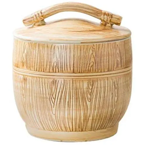Ceramic Rice Cylinder Sealed Flour Container Kitchen Storage Jar Cereal Containers Pet Food Storage Tank (Color : Yellow, Size : 32x32x38cm) Ceramic Rice Cylinder Sealed Flour Container Kitchen Storage Jar Cereal Containers Pet Food Storage Tank (Color : Yellow, Size : 32x32x38cm)