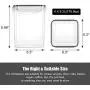ME.FAN LARGE Food Storage Containers [Set of 4] Airtight Storage Keeper 5.2L(175.9oz) with 5 Set Measuring Cups 24 Chalkboard labels & Pen Ideal for Sugar, Flour, Baking Supplies - Black Lids