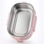 Thermos Food Jar Thermos Stainless Food Flask For Kids 750ML,Storage Bag (Color : Pink, Size : 2 layers)
