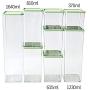 Airtight Food Storage Container Set - 8 Pc Set,Cereal Storage Containers Stackable,Plastic Storage Jars Airtight With Scale,Save Space,Can Be Put Into Refrigerator,Microwave<80°,Blue