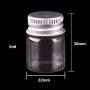 | Storage Bottles & Jars | 5ml 6ml 7ml 10ml 14ml tiny Transparent Glass Bottles with Silver Screw Cap Cute Jar Vials DIY Craft 100pcs | by HUDITOOLS | 1 PCs