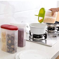 BOZLIZ - Bottles,Jars & Boxes - Dry Food Storage Container Airtight Lid Suitable Sugar Coffee Rice Snacks Pet Foo - Boxes Jars Bottles Jars Boxes Flour Contain Snack Sugar Garlic Cereal Canister Coffe