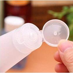 20Pcs 50ml/1.7oz Empty Refillable Clear Plastic Soft Tubes Cosmetic Sample Packing Storage Vial Container Bottle Jars Perfect For Facial Cleanser Lotion Shampoo Shower Gel