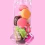 HOUSIYU Candy Jar Transparent Glass Pharmacist Jar Dried Fruit Snack Snack Storage Tank, Decorative Wedding Buffet Food Tissue Jar, Three-Piece Suit