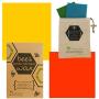 Beeswax Wrap - Eco Food Storage - Organic, Sustainable, Natural, Plastic Free - 4 Pack with Bonus Cotton Storage Bag