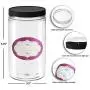 Lot de 6 Pots en Plastique Transparents de 284 ml à 946 ml avec Couvercles – Contenants Durables, Ronds, Sans BPA – Multi-Usage