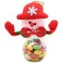 Lotusblütenweihnachts-Süßigkeitenbehälter – Klare Kunststoff-Süßigkeitenflasche Weihnachtsgeschenkhalter Xmas-Dekor Party-Dekor Behälter Geschenk (B)