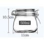 Klarer Glas-Zuckerglasbehälter mit Deckel – Weite-Mund-Einkochglas, Keksdose, Teebehälter, Gewürzbehälter, Lebensmittelbehälter (500 ML / 17 OZ)