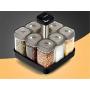 Mini Spice Jars Kitchenware creative glass European rotating seasoning bottle set