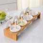 LQQGXLCondiment bottle, jar condiment storage box Spice jar white with lid ceramic sugar jar condiment jar seasoning box set with lid spoon and tray