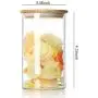 DecentGadget Glass Jar Storage Canisters Tea Containers Airtight Bamboo Sealing Lid (12-Ounce) DecentGadget Glass Jar Storage Canisters Tea Containers Airtight Bamboo Sealing Lid (12-Ounce)