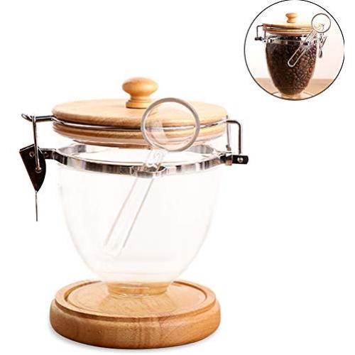 TINTON LIFE Best Storage Container Airtight Food Storage Jar Multi-purpose Container Clear Round Jar for Storing Coffee and More(32.13 fl.oz)