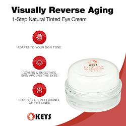 Keys Care KPRO Illuminating Tinted Eye Cream with OptiFX Adaptive Color Technology | Moisturize, Smooth, and Fill Undereye | 100% All-Natural & Hypoallergenic (0.5 oz)