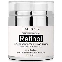 Baebody Retinol Moisturizer Cream for Face, Neck and Décolletage with Wrinkle and Acne Fighting Retinol, Jojoba Oil and Vitamin E, 1.7 Ounces