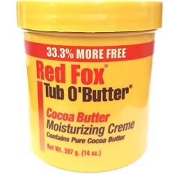 Red Fox Tub OButter Cocoa Butter, Moisturizing Creme, 14 oz (Pack of 3)