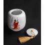 ETERLY Sealed Tea Canister,Handcrafted Ceramic Tea Storage Jars Tea Caddy for Spices Candy Coffee Cookie-B 14x15cm(6x6inch) (Color : A, Size : 14x15cm(6x6inch))