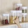 Transparente Kunststoff-versiegelte Milchpulverdosen/Flaschen/Lebensmitteldosen/Getreidespeicher-Boxen/Tankbehälter, Weiß, M