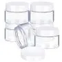 Bouteilles en Plastique Rondes Transparentes 2 oz (6 Pièces) avec Couvercles Blancs pour Voyage, Cosmétiques, Maquillage, Ombre à Paupières, Vernis à Ongles, Poudre, Peinture, Bijoux Bouteilles en Plastique Rondes Transparentes 2 oz (6 Pièces) avec Couvercles Blancs pour Voyage, Cosmétiques, Maquillage, Ombre à Paupières, Vernis à Ongles, Poudre, Peinture, Bijoux