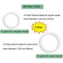 20 Pack Reusable Mason Jar Silicone Seal Ring Gasket(Wide Mouth and Regular Mouth), Silicone Seal Replacements for Ball Kerr Mason Jar Lids, Gasket for Leak Proof Plastic Storage Lids