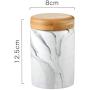 Moligh doll Household Ceramics Sealed Cans Grain Storage Tank Kitchen Storage Box Jar Coffee Can Wood Cover Tea Bottle Storage Jars L Grey