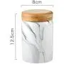Moligh doll Household Ceramics Sealed Cans Grain Storage Tank Kitchen Storage Box Jar Coffee Can Wood Cover Tea Bottle Storage Jars L Grey
