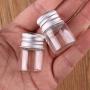 | Storage Bottles & Jars | Dia 22mm 5ml 10ml 20ml 25ml Transparent Glass Bottles Cute Jar Vials Terrarium with Silver Screw Lid Wedding Craft 100pcs | by HUDITOOLS | 1 PCs