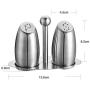 304 Stainless Steel Condiment Jar, Kitchen Spice Storage Canister Creative Restaurant Pepper Salt Shaker-c