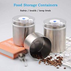 Cookie Jar Cereal Coffee Storage Containers Jar with Lids Airtight Bpa Free Large, Food Storage Containers Jar 304 Stainless Steel for Kitchen Pantry Organization Canister Candy Bulk, 0.7L/1L/1.3L