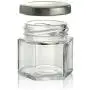 Mini Hexagon Glass Jars - 1.5 oz Set of 24 Glass Jars with Silver Caps with Chalkboard Labels and Marker - Perfect for Spices, Honey, Canning, Gifts and Crafts Mini Hexagon Glass Jars - 1.5 oz Set of 24 Glass Jars with Silver Caps with Chalkboard Labels and Marker - Perfect for Spices, Honey, Canning, Gifts and Crafts