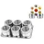 Edelstahl-Magnet-Gewürzbox Küchengewürzbehälter Dichtung Magnetische Box Multifunktional 6 Stück/Set