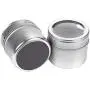Juvale 20er Pack Magnetische Gewürzdosen – Lagerdosen mit Transparente Deckel, Gewürze Organizer, Metall Gewürzbehälter, Enthält 94 Etiketten Aufkleber – Fassungsvermögen 94 ml