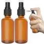 2er Pack Amber Glas Sprayflaschen 2oz - Die Perfekte Sprayflasche - Kleine Leere Flaschen für Reinigungslösungen, Pflanzen, Ätherische Öle, Bleiche, Alkohol - Bester wiederverwendbarer Feines Sprühnebel Pack Duftvernebeln