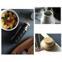 UPKOCH Seasoning Bottle Ceramic Soy Sauce Bottle Oil Bottle Kitchen Seasoning Jar with Wooden Cover for Salt Pepper Spice (Black)