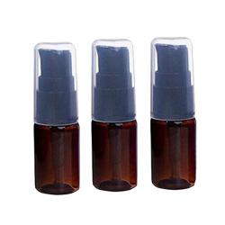 6PCS 10ML 0.34oz BPA Free Brown Empty Portable Pump Press Bottles Jars Pot Container For Makeup Foundations Cosmetic Skin Care Lotion Cream Liquid Essential Oils Serums