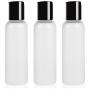 SHANY Frosted Plastic PET Cosmo Bullet Squeeze Bottle/Flip Cap Lid - Portable Liquid Container in Travel Size Bottle - BPA-Free - Set of 3, 2oz