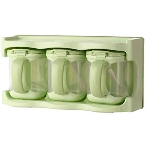 JUSTDOLIFE Küchengewürz-Boxen Sets Gewürz-Lagerbehälter Gewürz-Gläser Dosierbehälter Gewürzgummis Behälter