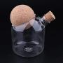 Food Storage Jar, Glass Kitchen Container Clear Transparent Coffee Tea Canisters with Cork Topper - 500ml