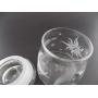 IncisoArt Hand Etched Vibe Storage Jar Sandblasted (Sand Carved) Glass Handmade USA Custom (4.5 Ounce (133ml), Sun Moon Shooting Stars Planets)