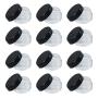 50PCS 15g/0.5oz Clear Plastic Round Pot Jars Bottles Empty Refillable Travel Makeup Sample Packing Container Storage Vials Cans Dispenser with Black Screw Lids for Eye Shadow Nails Jewelry