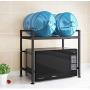 Kitchen shelf Microwave Oven Stand Storage Standing Spice Rack Countertop Storage Organizer with Removable Hooks 2layer / 3layer Spice Bottle Jars Rack Adjustable shelf household storage rack multi-fu