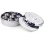 Boîte à épices Zinel / Masala Dabba avec 7 compartiments et 2 couvercles en acier inoxydable, 18cm, Argent Boîte à épices Zinel / Masala Dabba avec 7 compartiments et 2 couvercles en acier inoxydable, 18cm, Argent