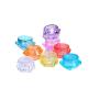 10PCS 3 Gram Refillable Square Drill Plastic Bottle Makeup Container/Jars with Screw Cap Lid for Nail Eye Shadow Powder(Random Color)