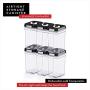 DW?LLZA KITCHEN Airtight Food Storage Containers with Lids ? 6 Piece Set/All Same Size - Air Tight Snacks Pantry & Kitchen Container - Clear Plastic BPA-Free - Keeps Food Fresh & Dry