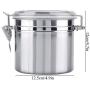 fosa Coffee Container, Stainless Steel Coffee Container Vacuum Sealed Storage Jar Kitchen Dry Food Pantry Containers for Pasta, Tea, Coffee, Cookies, Candy(1100ml)
