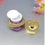 3er Pack 5ml/5g Kristall-Acryl Leere Refillbare Flasche Kosmetik Creme Jar Pot Flasche Behälter Tragbarer Reisebehälter für Creme Lotion Lippenbalsam (Weiß+Gold+Lila)