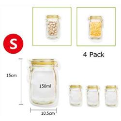 PROGLEAM Storage & Organization, Food Storage Preserving Bag Mason Bottle Jars Children Biscuit Snack Container, S