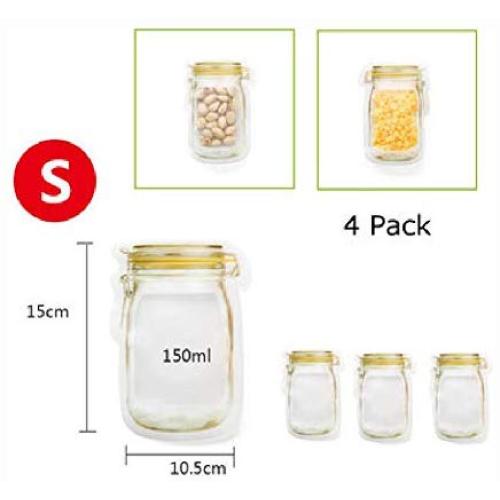 PROGLEAM Storage & Organization, Food Storage Preserving Bag Mason Bottle Jars Children Biscuit Snack Container, S